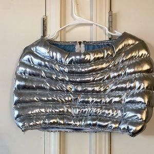 Silver spandex boutique skirt